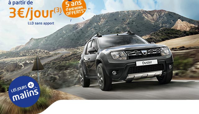 Votre Dacia à partir de 3€/jour(3)