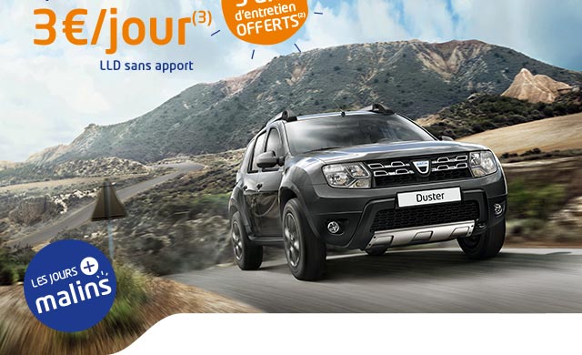 Votre Dacia à partir de 3€/jour(3)
